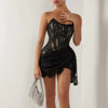Verleidelijke Mini-jurk van Kant met Lingerie-uitstraling