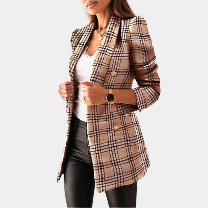 Khaki blazer voor dames