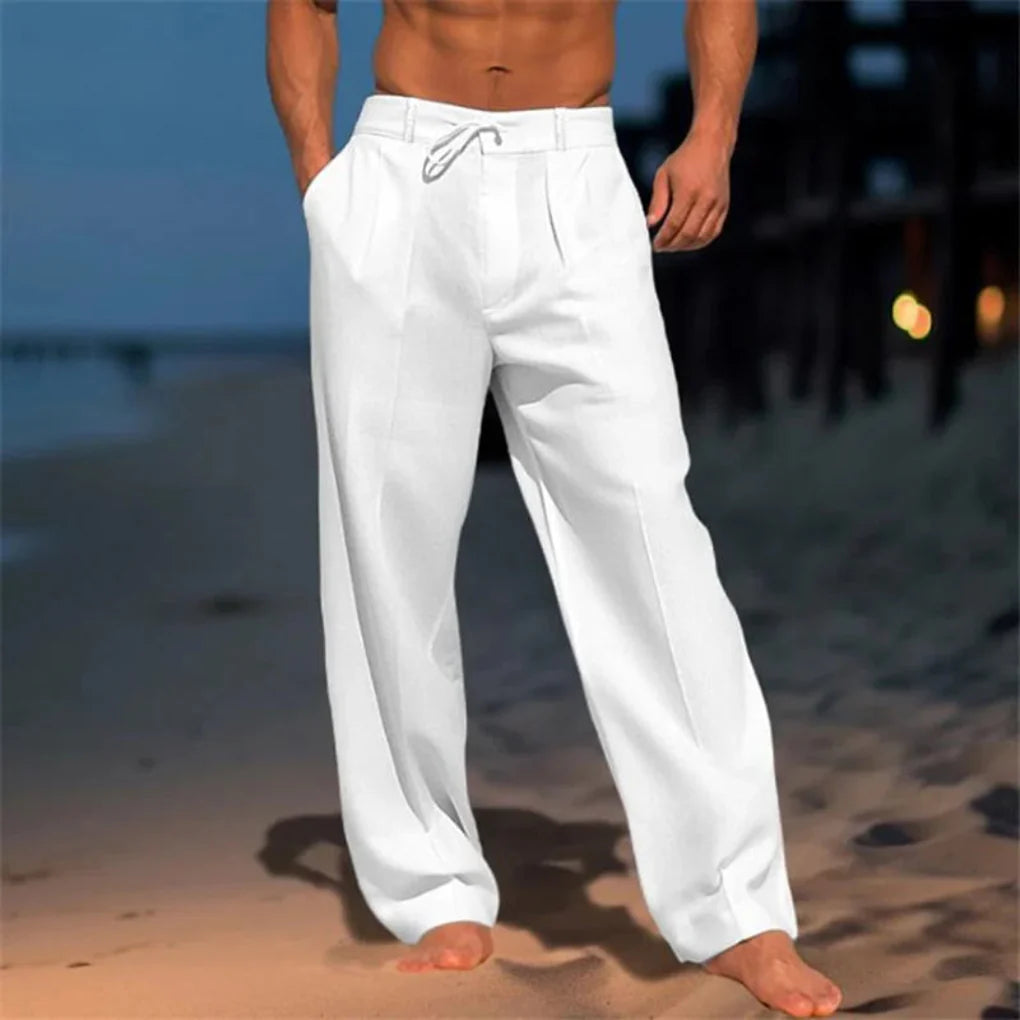 Elegante zomerse linnen broek voor heren