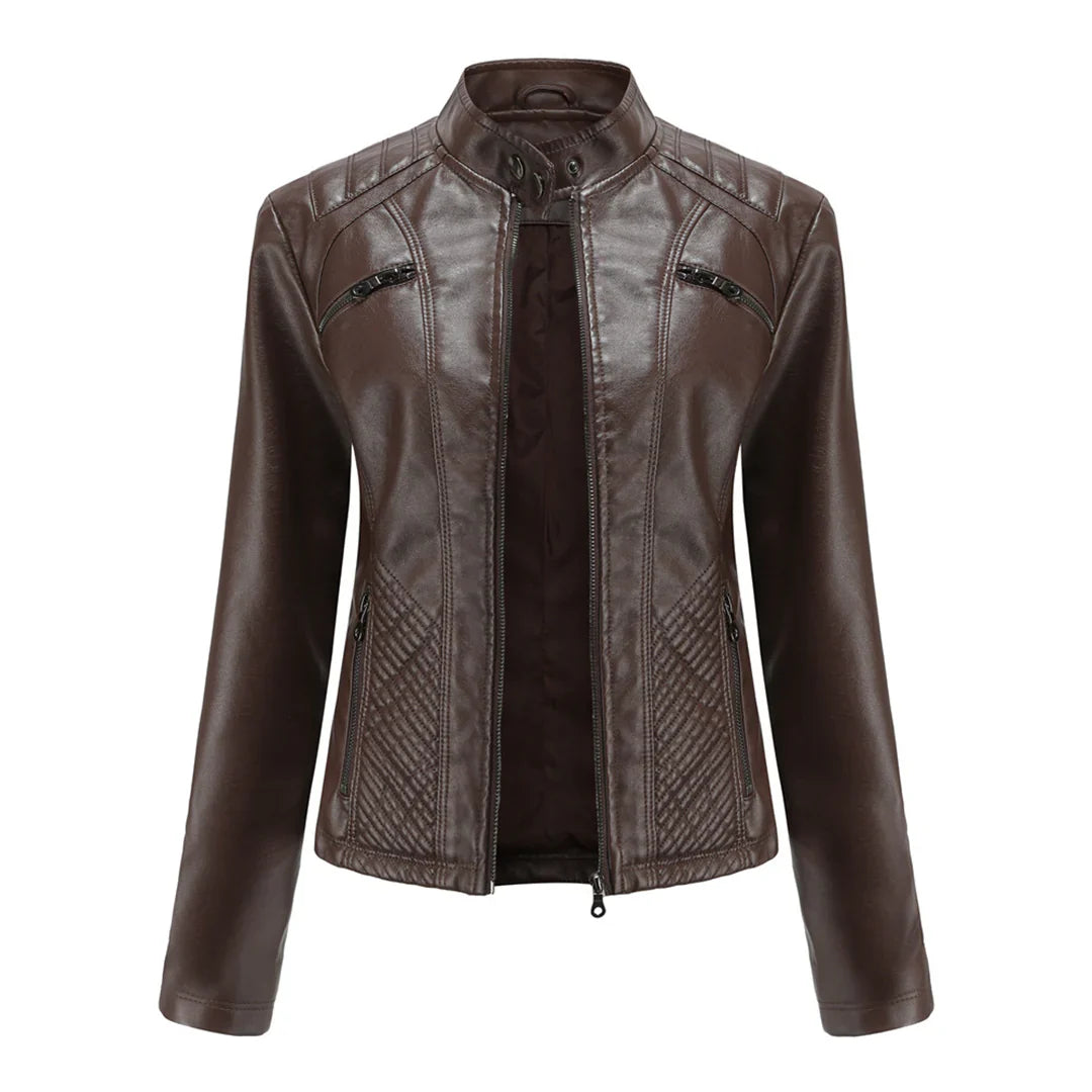 Stijlvolle Leren Dames Jas met Tijdloos Design