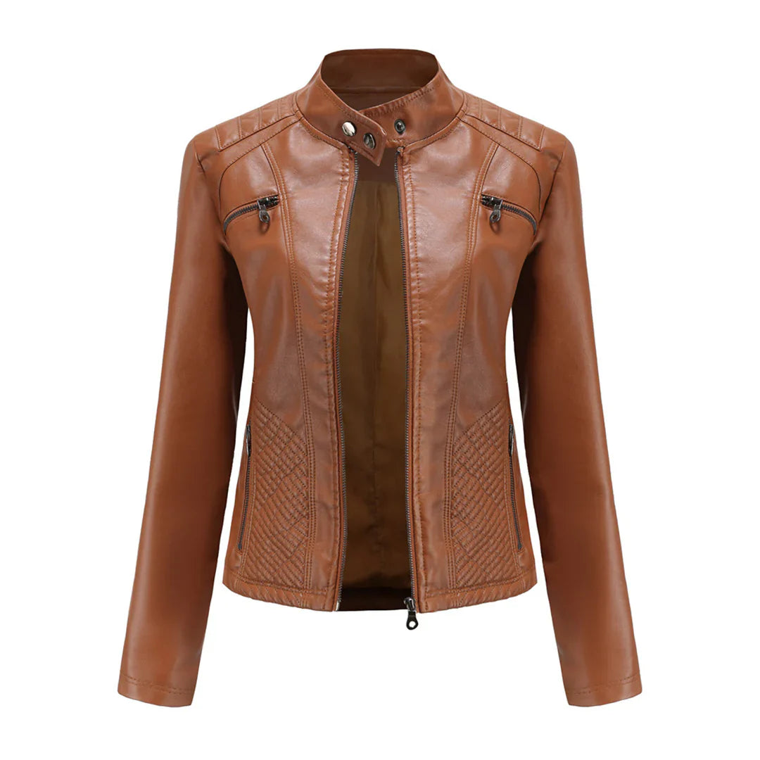 Stijlvolle Leren Dames Jas met Tijdloos Design