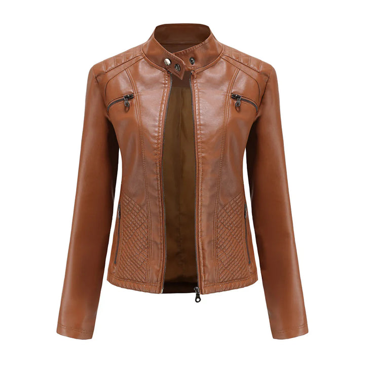 Stijlvolle Leren Dames Jas met Tijdloos Design
