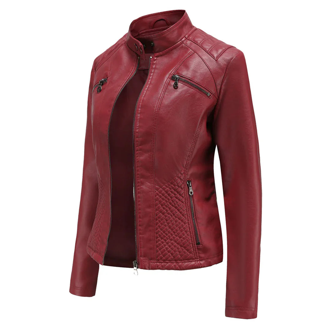 Stijlvolle Leren Dames Jas met Tijdloos Design