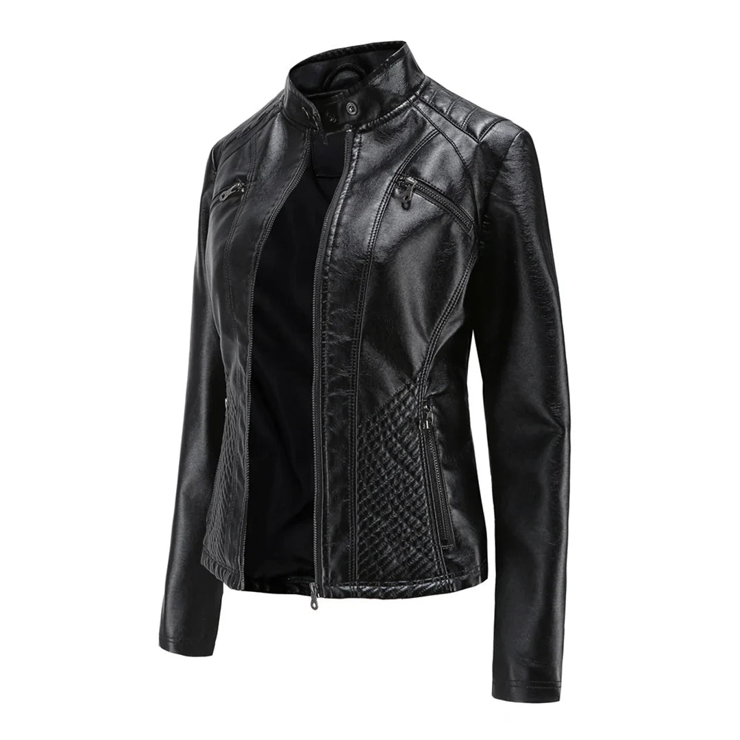 Stijlvolle Leren Dames Jas met Tijdloos Design