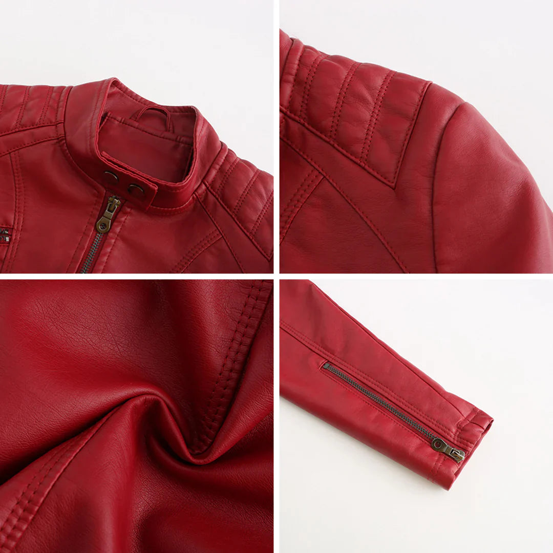 Stijlvolle Leren Dames Jas met Tijdloos Design