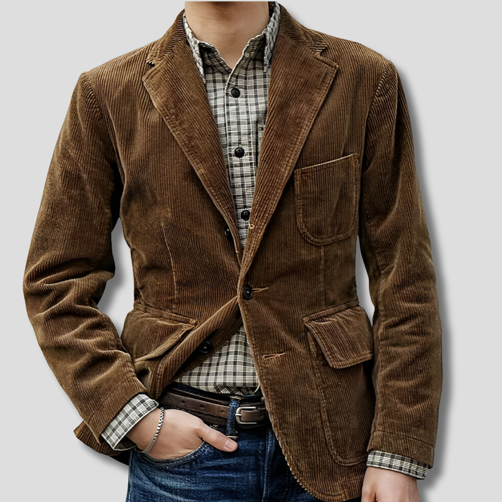 Stijlvolle vintage blazer en vestset