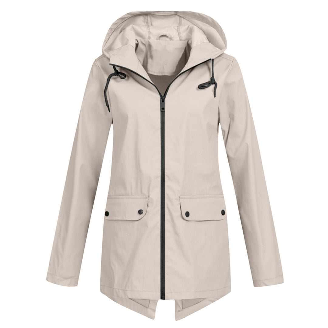 Dasha – Lange Regenjas met Capuchon voor Dames