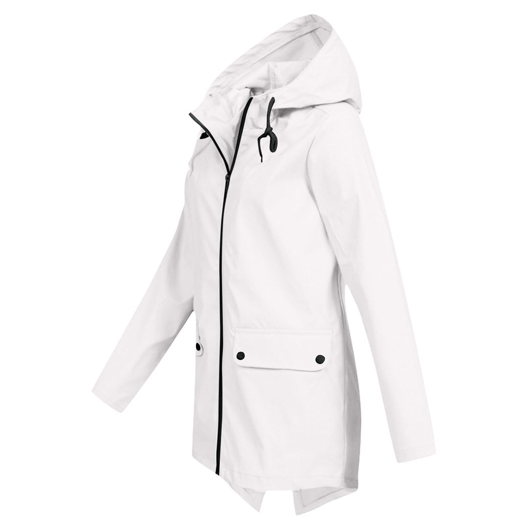 Dasha – Lange Regenjas met Capuchon voor Dames