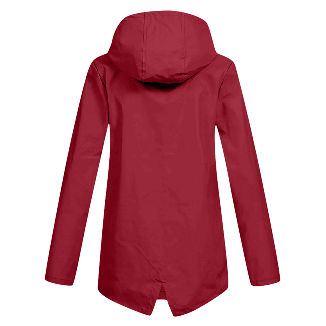 Dasha – Lange Regenjas met Capuchon voor Dames