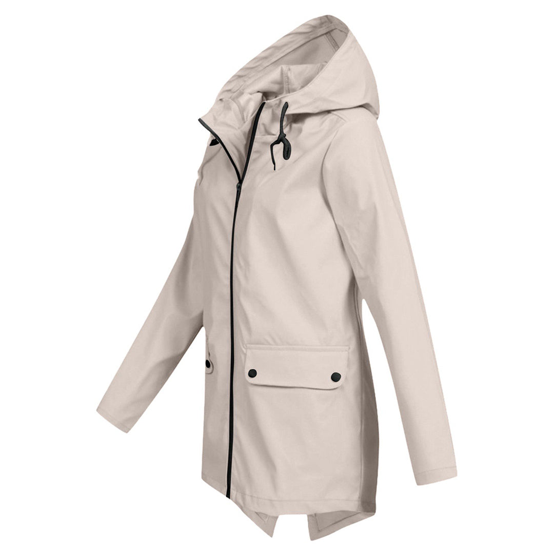 Dasha – Lange Regenjas met Capuchon voor Dames