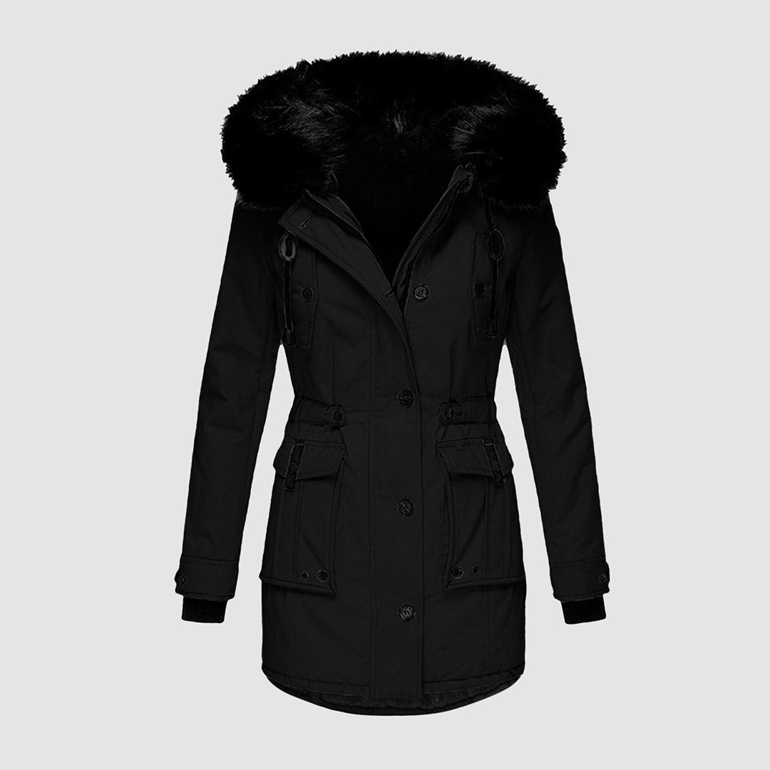 Winterjas voor dames met bontkraag - Zebba