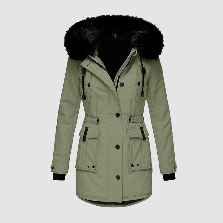 Winterjas voor dames met bontkraag - Zebba