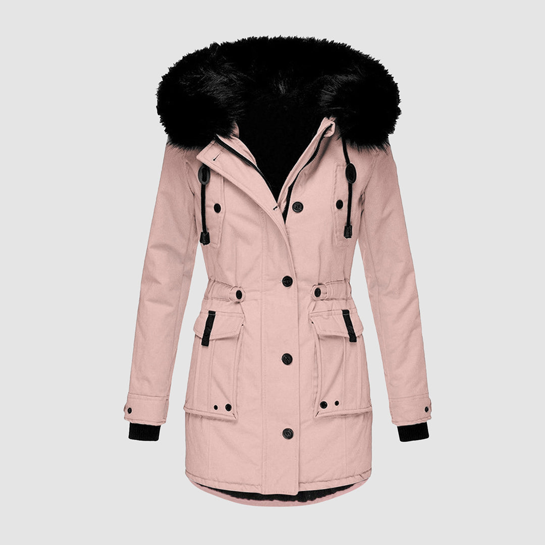 Winterjas voor dames met bontkraag - Zebba