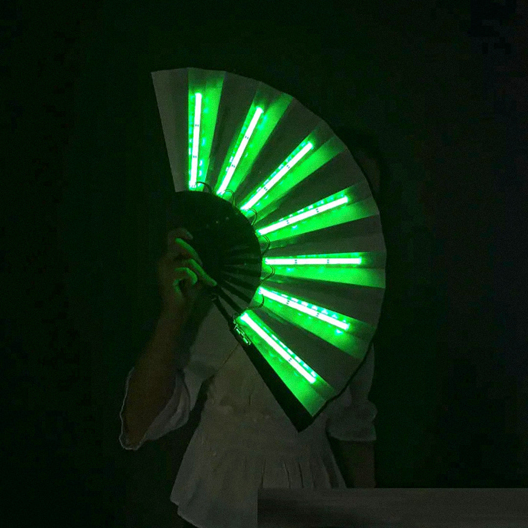 Draagbare Opvouwbare Handventilator met LED-Verlichting