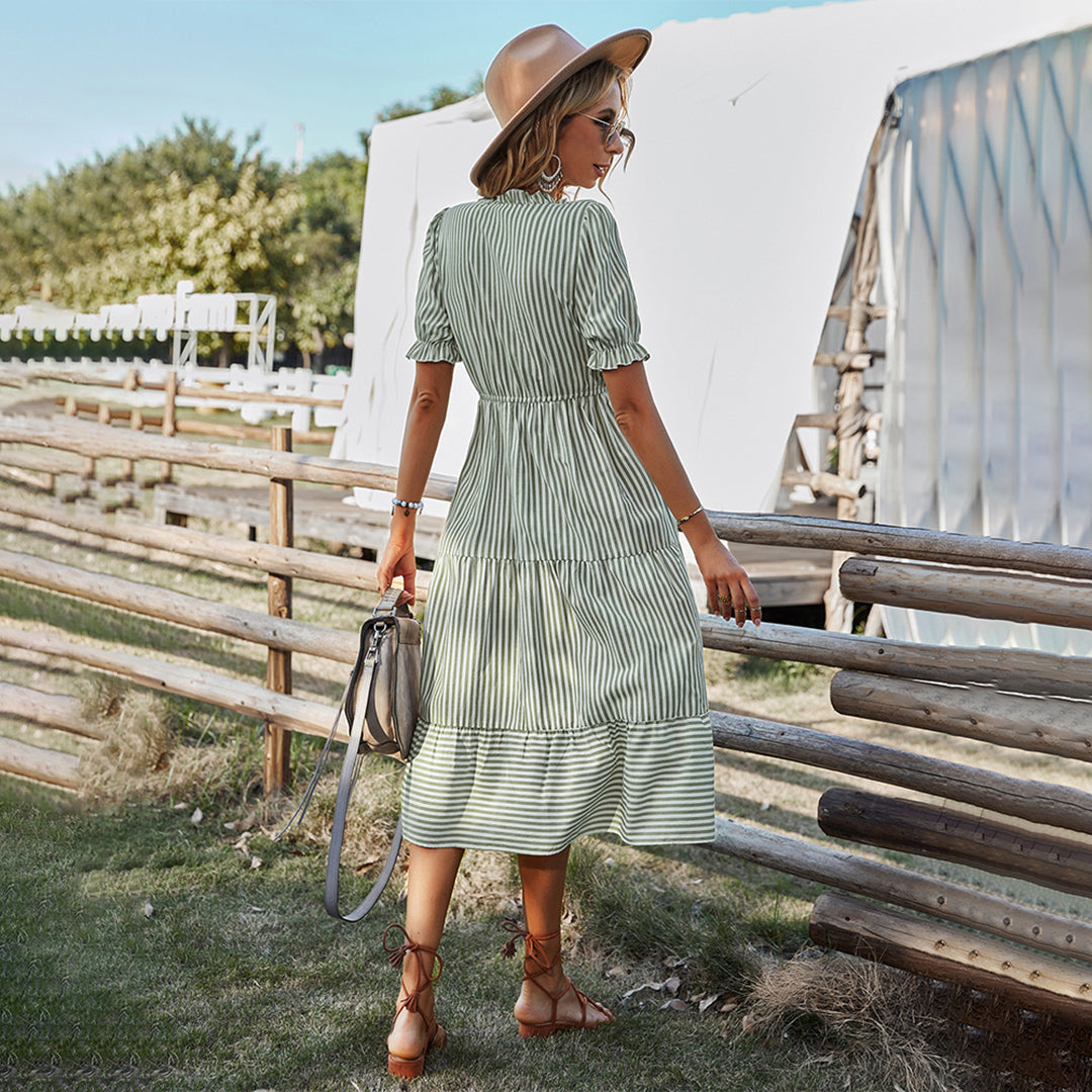 Linda – Gestreepte Zomerjurk