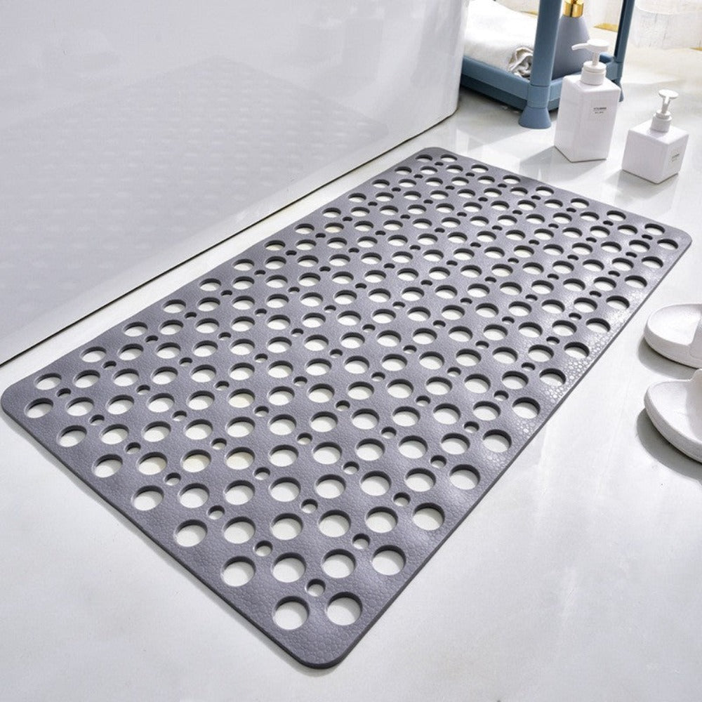 Snel aflopende antislip douchemat met zuignappen voor een veilige grip