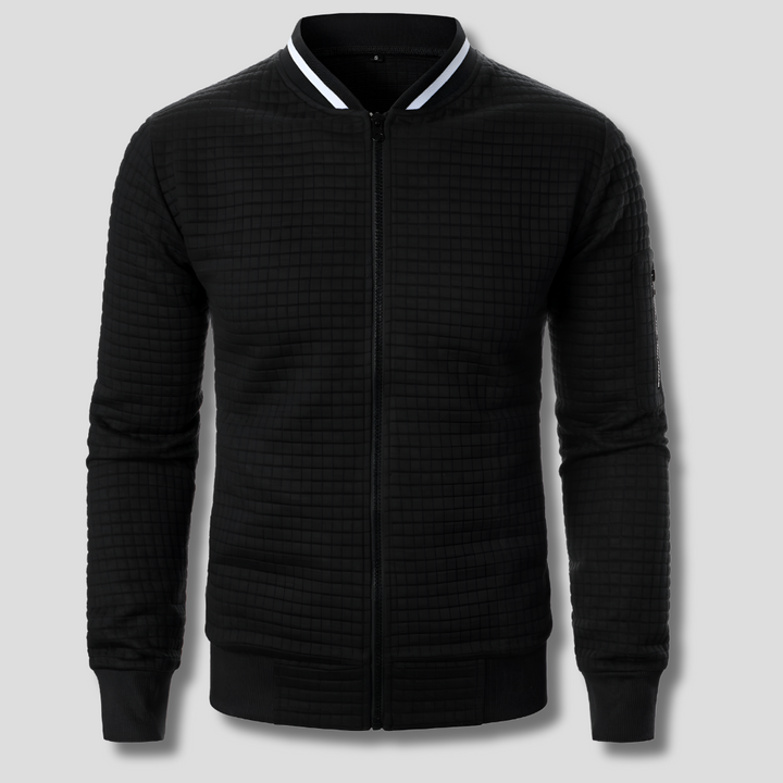 Comfortabele en warme herentrui met rits