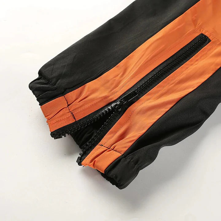Oranje en blauwe Broek voor Dames met Tijdloze Uitstraling