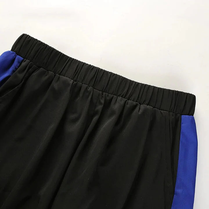 Oranje en blauwe Broek voor Dames met Tijdloze Uitstraling