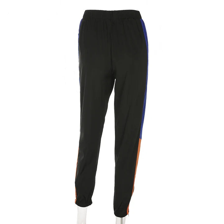 Oranje en blauwe Broek voor Dames met Tijdloze Uitstraling