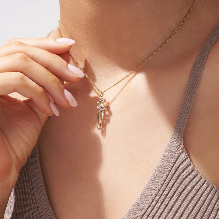 Gouden omhelzing paar hanger ketting