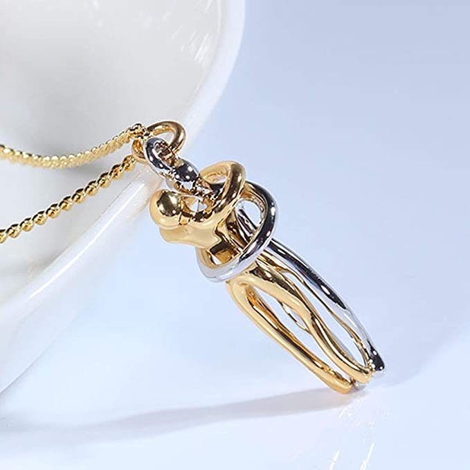Gouden omhelzing paar hanger ketting