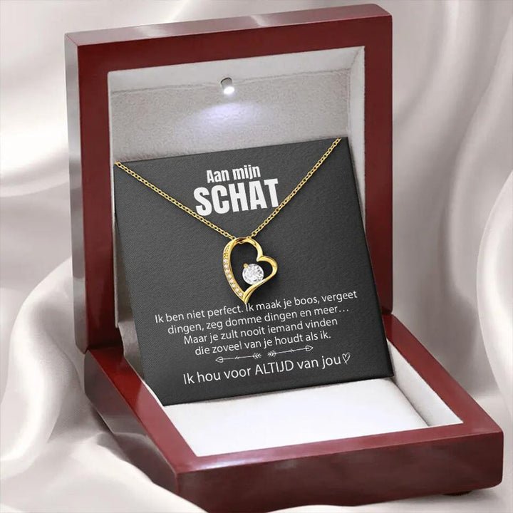 Hartvormige Hangerketting met Rhinestone Decoratie