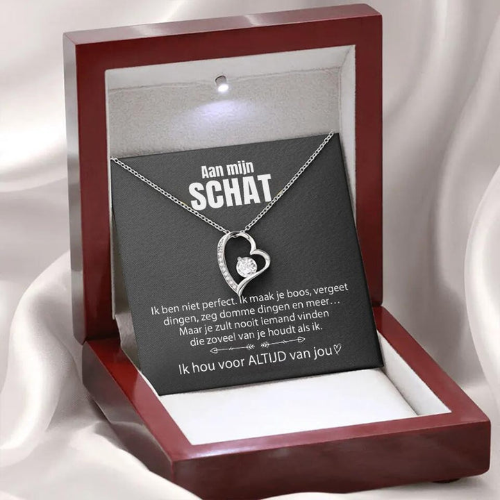 Hartvormige Hangerketting met Rhinestone Decoratie