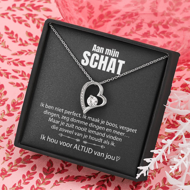 Hartvormige Hangerketting met Rhinestone Decoratie
