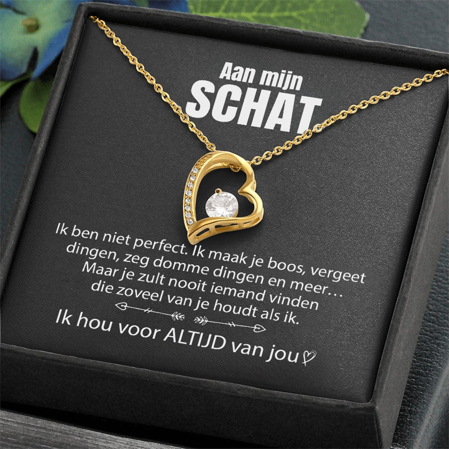 Hartvormige Hangerketting met Rhinestone Decoratie