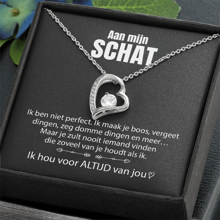 Hartvormige Hangerketting met Rhinestone Decoratie