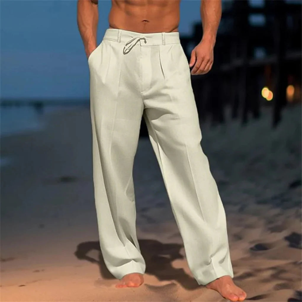 Elegante zomerse linnen broek voor heren