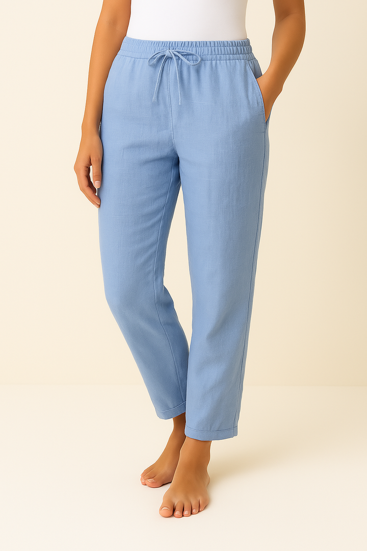 Luchtige Dames Broek met Linnenblend