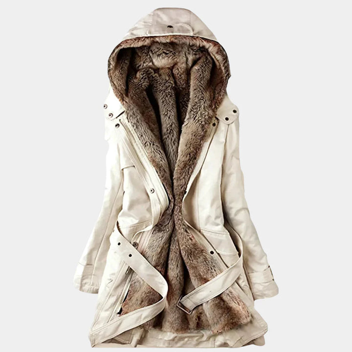 Elegante Dames Parka met Bontvoering