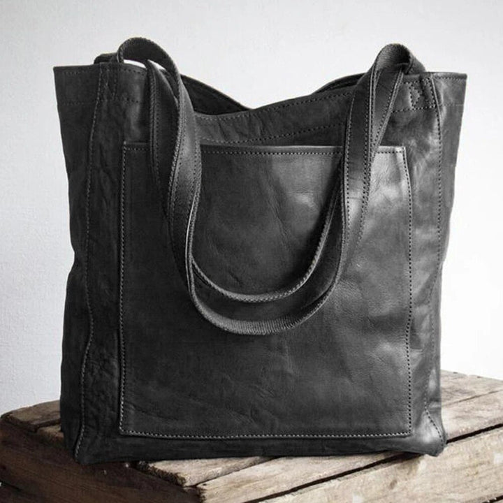 Luxe leren tote handtas voor dames