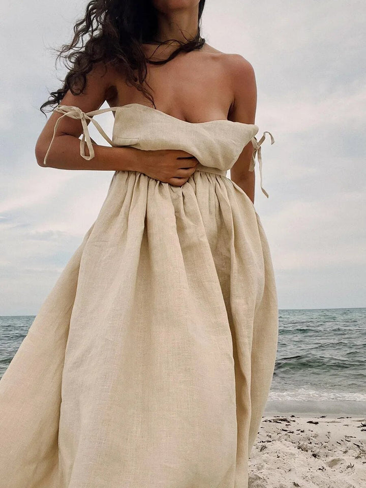 Vintage Linnen Strandjurk - Kira