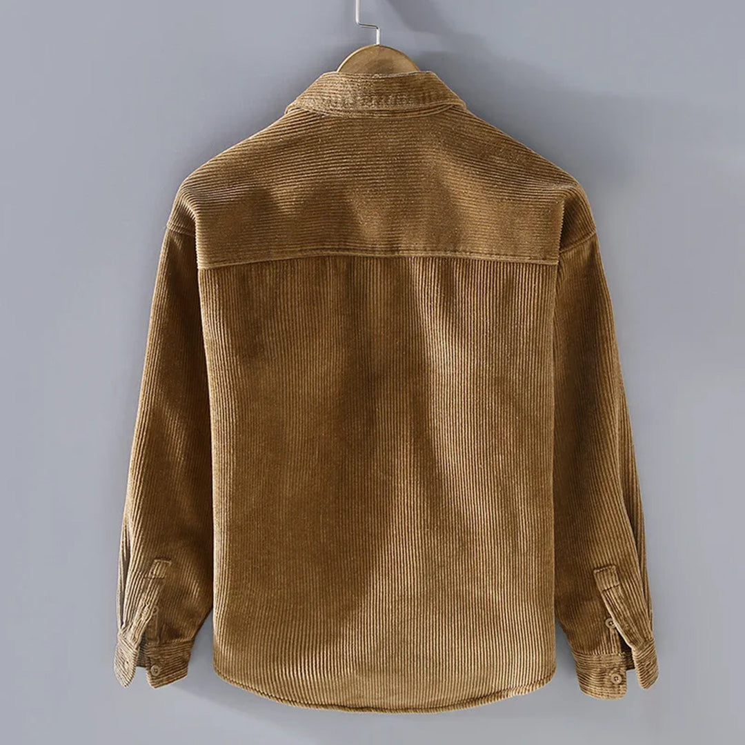 Warm Vintage Casual Heren Shirt met Fleece Voering