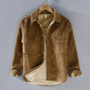 Warm Vintage Casual Heren Shirt met Fleece Voering