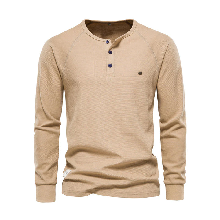 Heren Shirt met lange mouwen en ronde hals