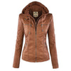 Leren damesjas met capuchon - Cynthia