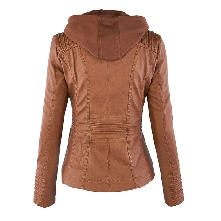Leren damesjas met capuchon - Cynthia