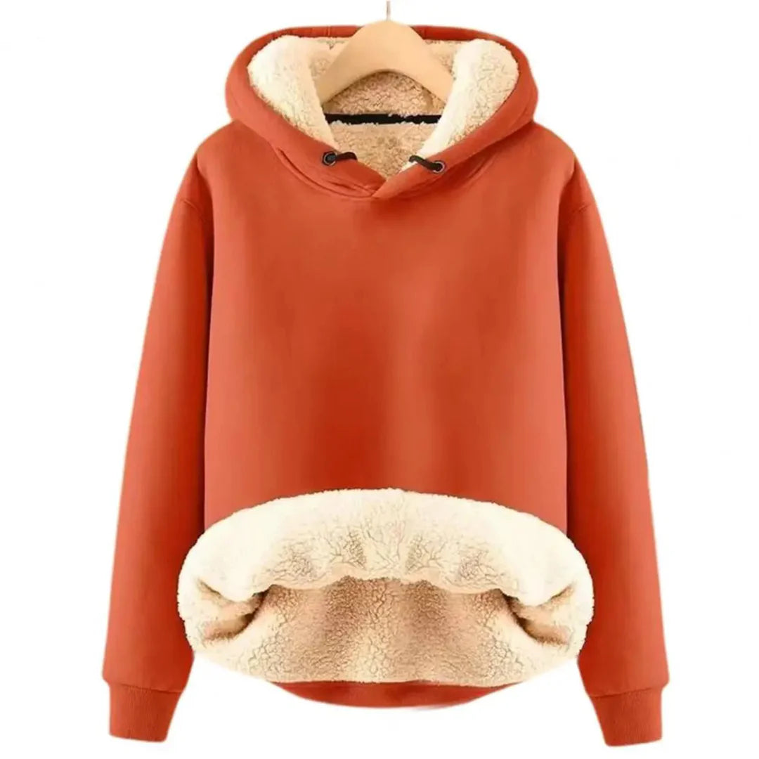 Zachte en Warme Dames Hoodie met Fleecevoering