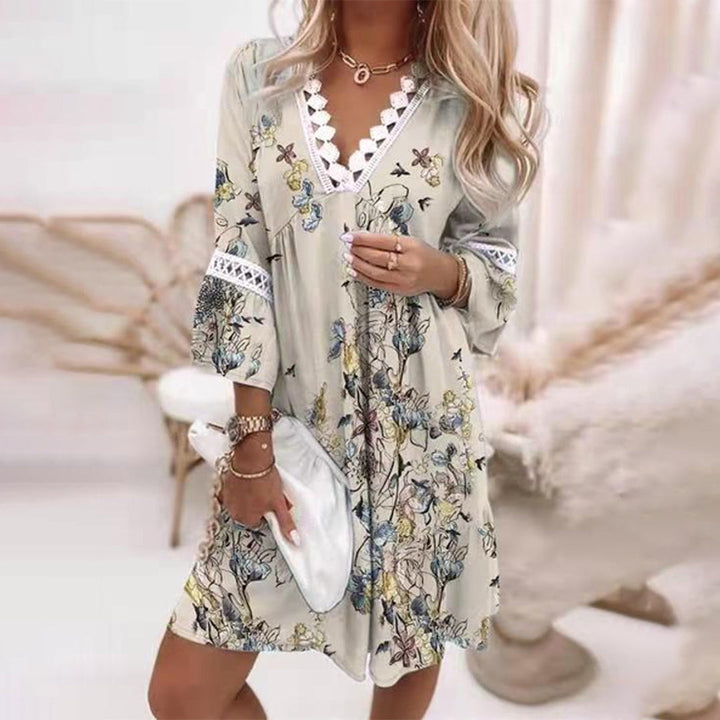 SunBreeze – Boho Zomerjurk met Gehaakte Details