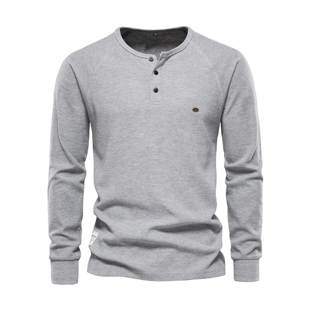 Heren Shirt met lange mouwen en ronde hals