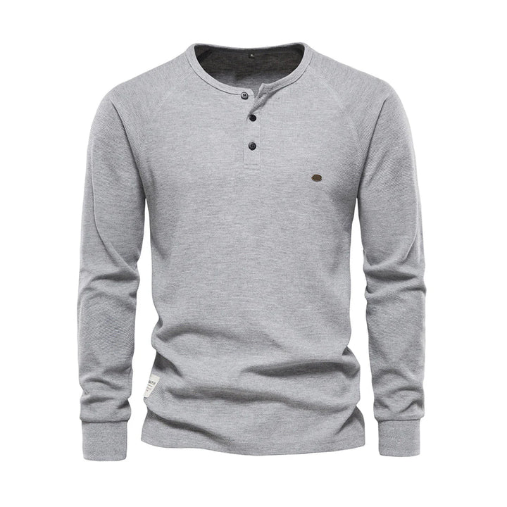 Heren Shirt met lange mouwen en ronde hals