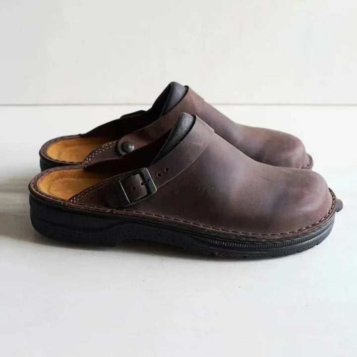 Faux Leren Pantoffels voor Heren met Comfortabele Binnenvoering