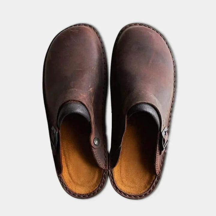 Faux Leren Pantoffels voor Heren met Comfortabele Binnenvoering