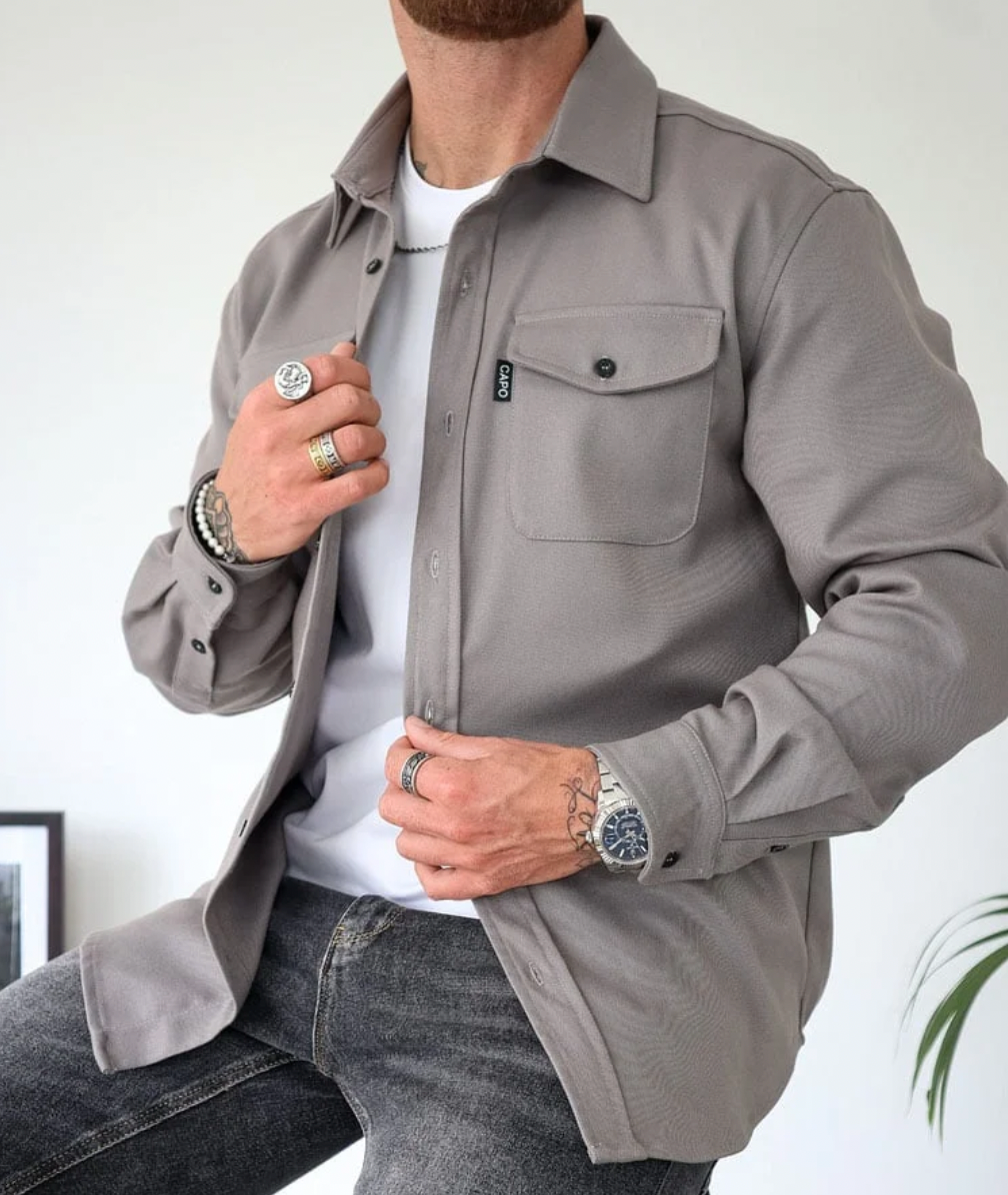 Heren Longsleeve overhemd met zakken - Capo