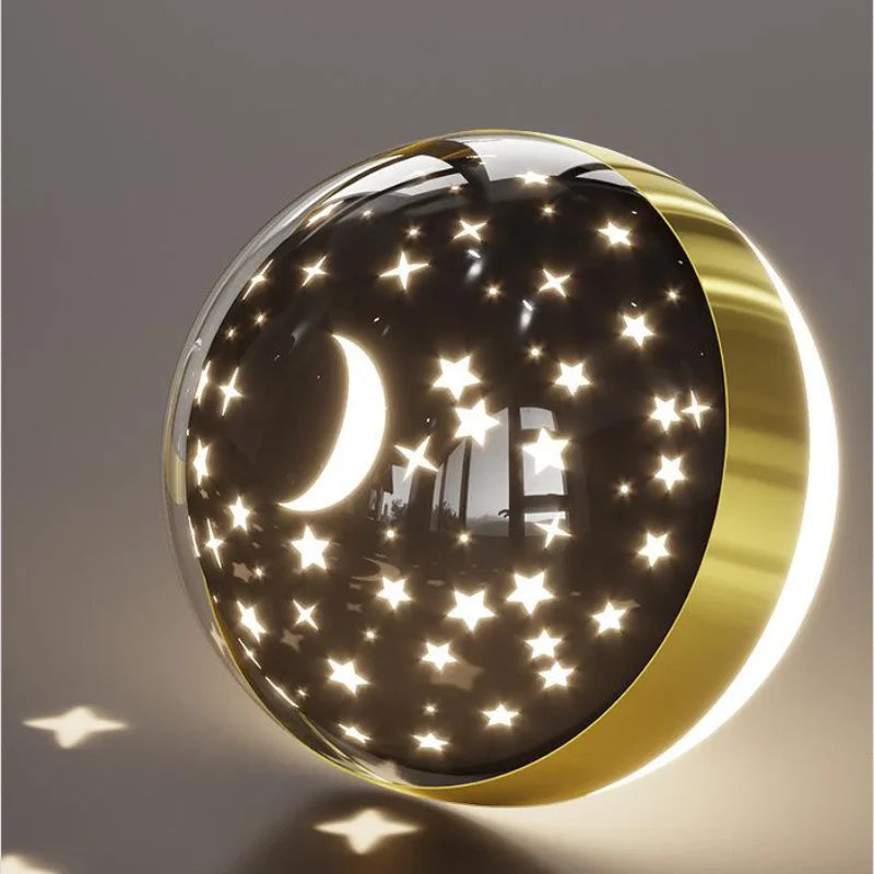 Moderne wandlamp kinderkamer met sterrenlicht