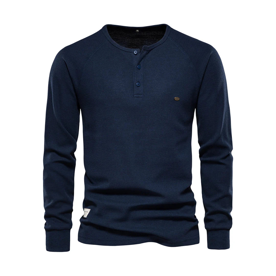 Heren Shirt met lange mouwen en ronde hals